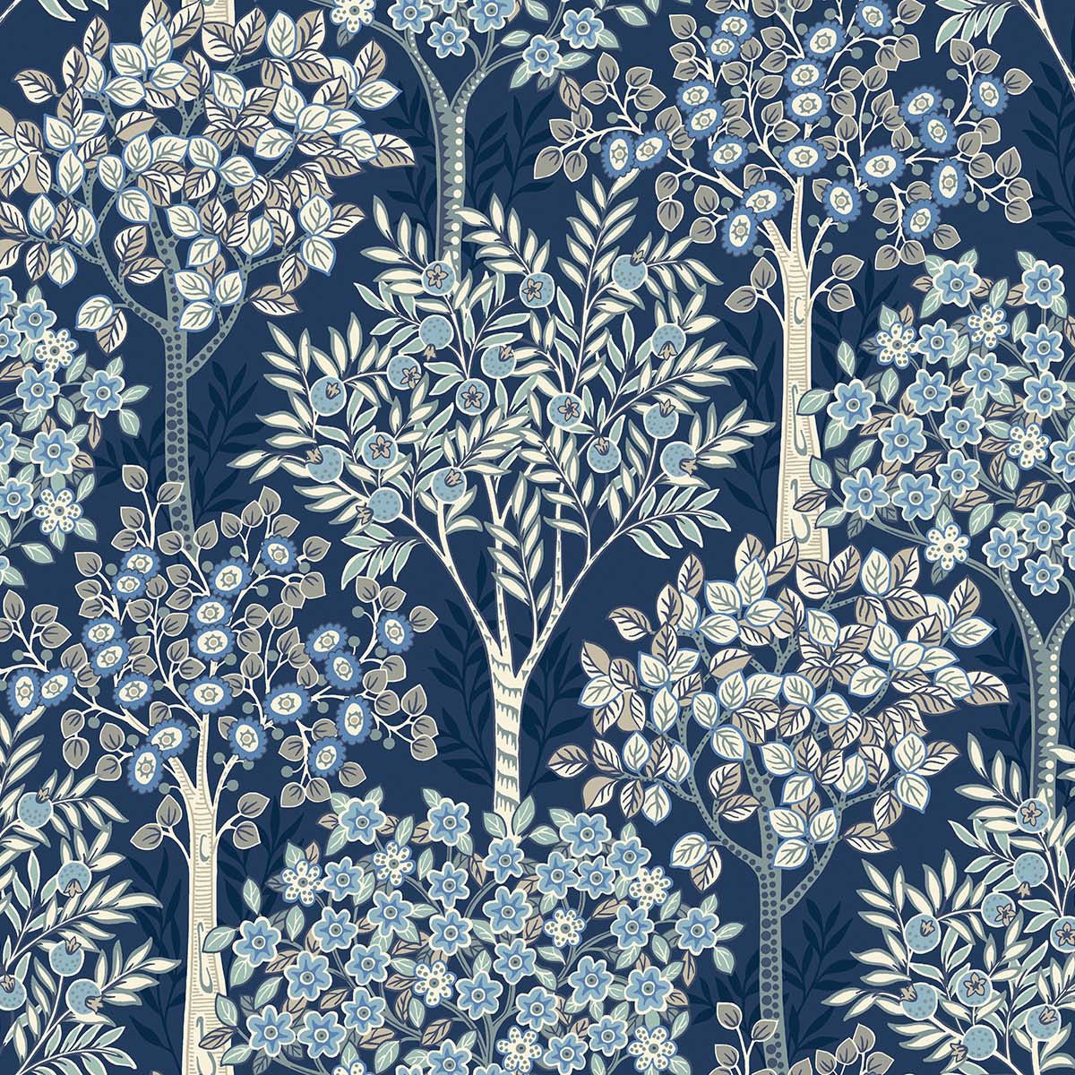 Carta da parati "Grove Blu" - WALLQUEST | MULBERRY TREE