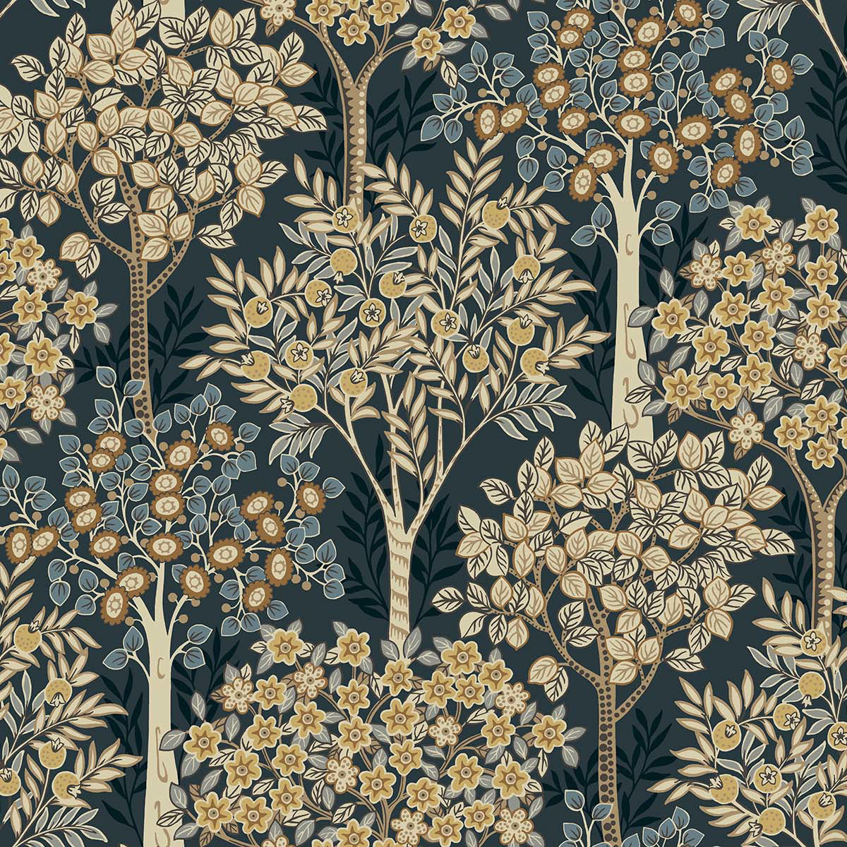 Carta da parati "Grove Giallo" - WALLQUEST | MULBERRY TREE