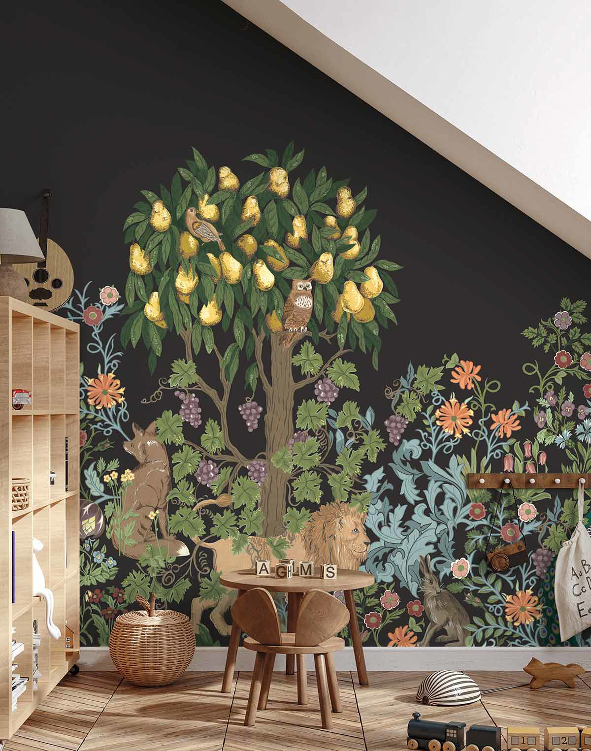 Papel pintado - "Mural Huerto de Cítricos - Rubor" | WALLQUEST - DAISY BENNETT