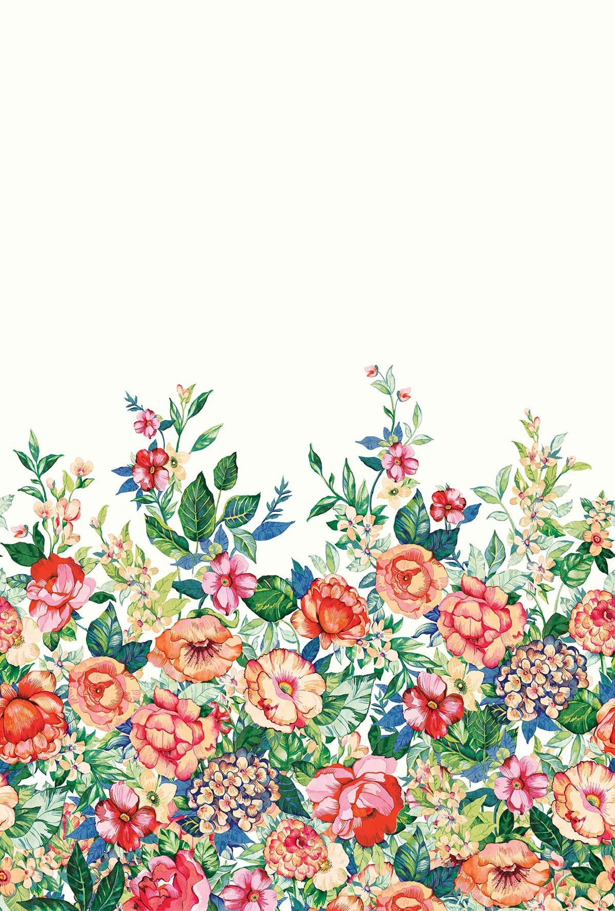 Tapete - „Zitrushain Wandbild - Blassrosa“ | WALLQUEST - DAISY BENNETT
