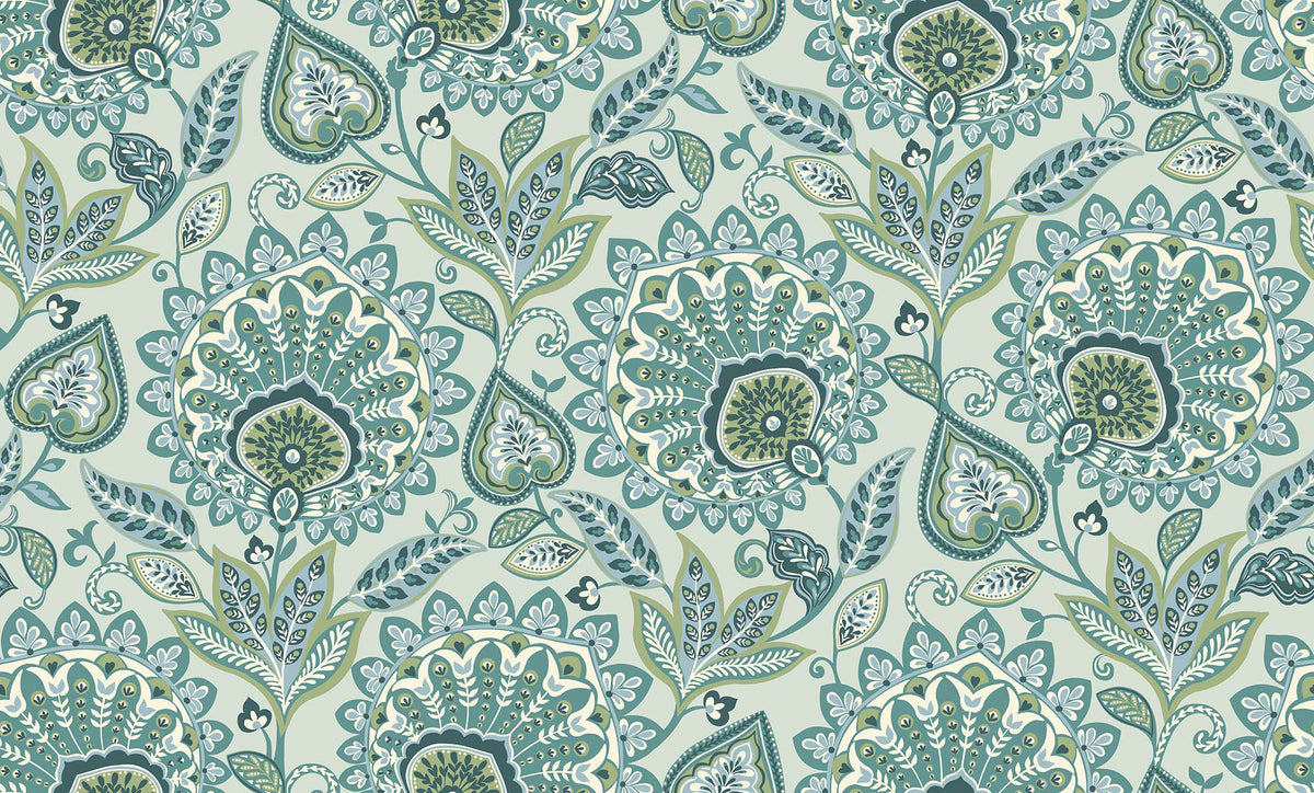 Tessuto - "Sheffield Fabric" Verde | WALLQUEST - MULBERRY TREE