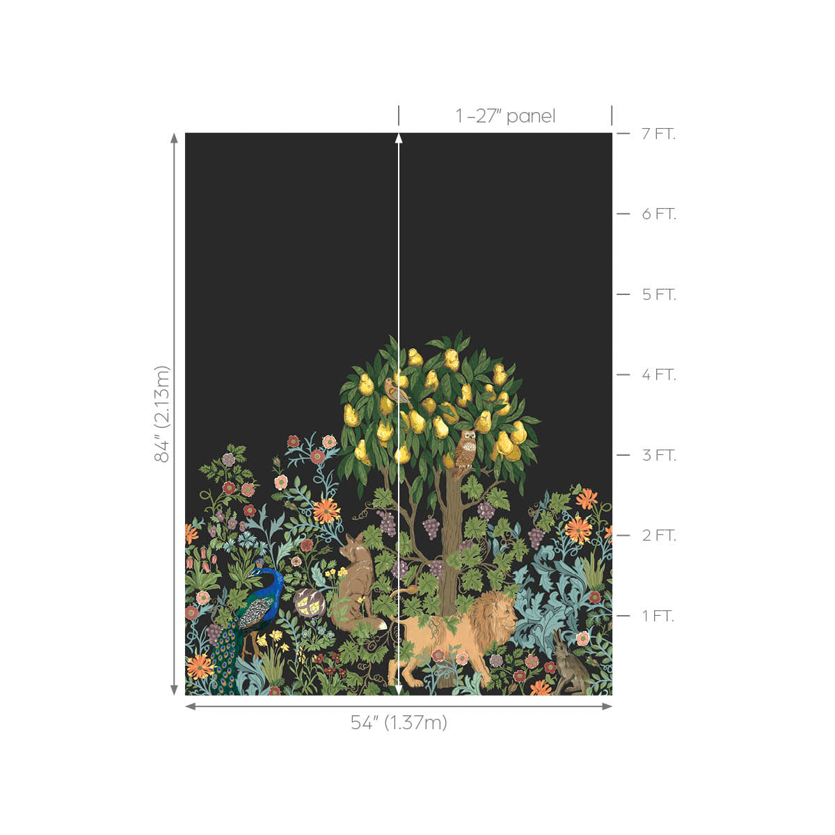Tapete - „Zitrushain Wandbild - Blassrosa“ | WALLQUEST - DAISY BENNETT
