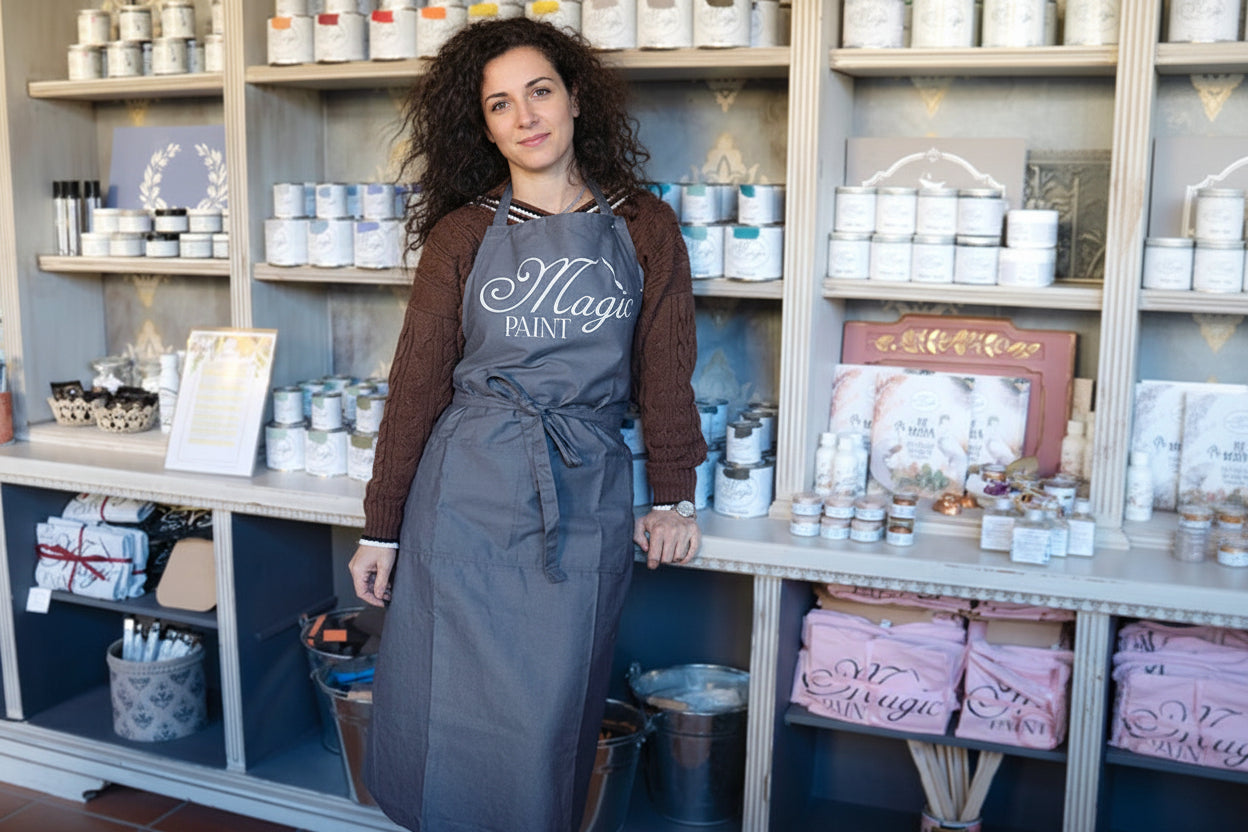 Schürze Magic Paint Grau