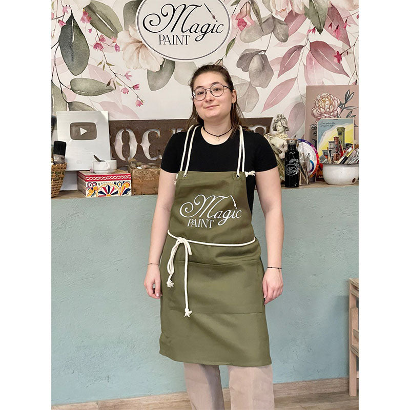 Grembiule Magic Paint Corda - Verde Olivia