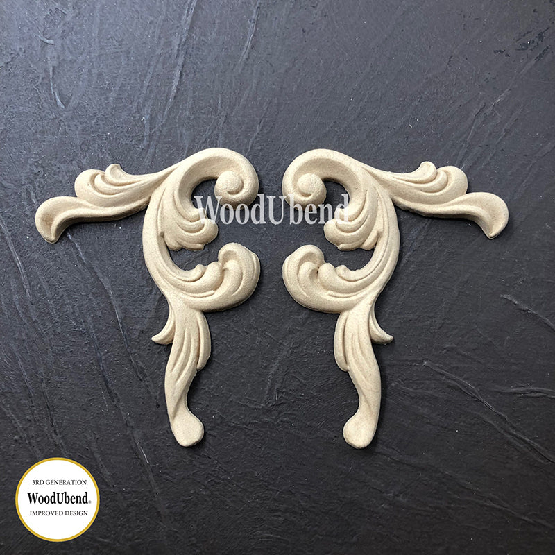 Coppia di Fregi Decorativi “Curly”, WoodUbend