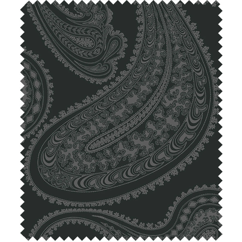TESSUTO "Rajapur Velvet Charcoal on Black" - The Contemporary - Cole & Son
