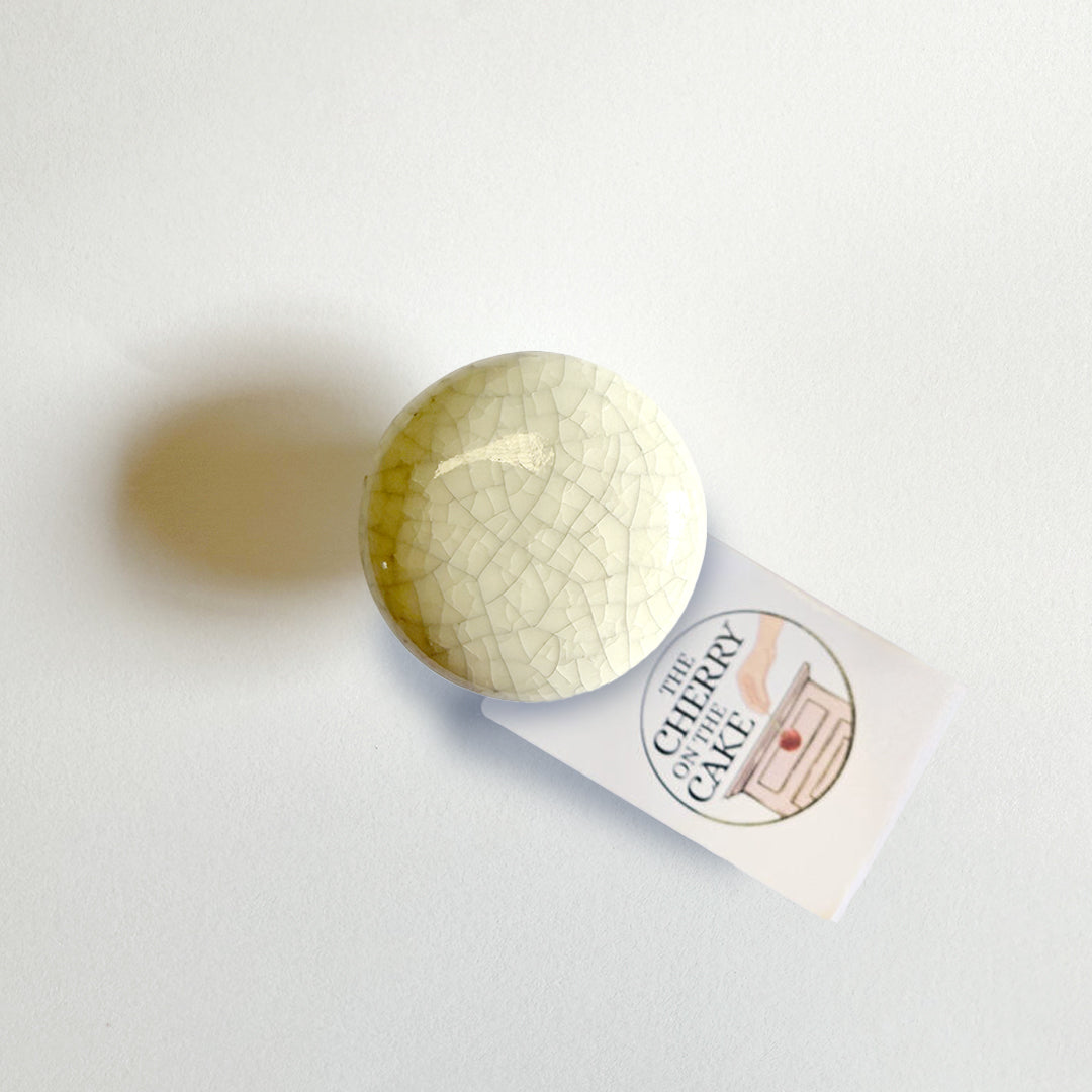 Pomello “Bottone craquele bianco"