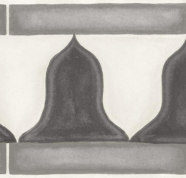 Carta da Parati "MARTYN LAWRENCE BULLARD" Zellige Border grigio | COLE & SON