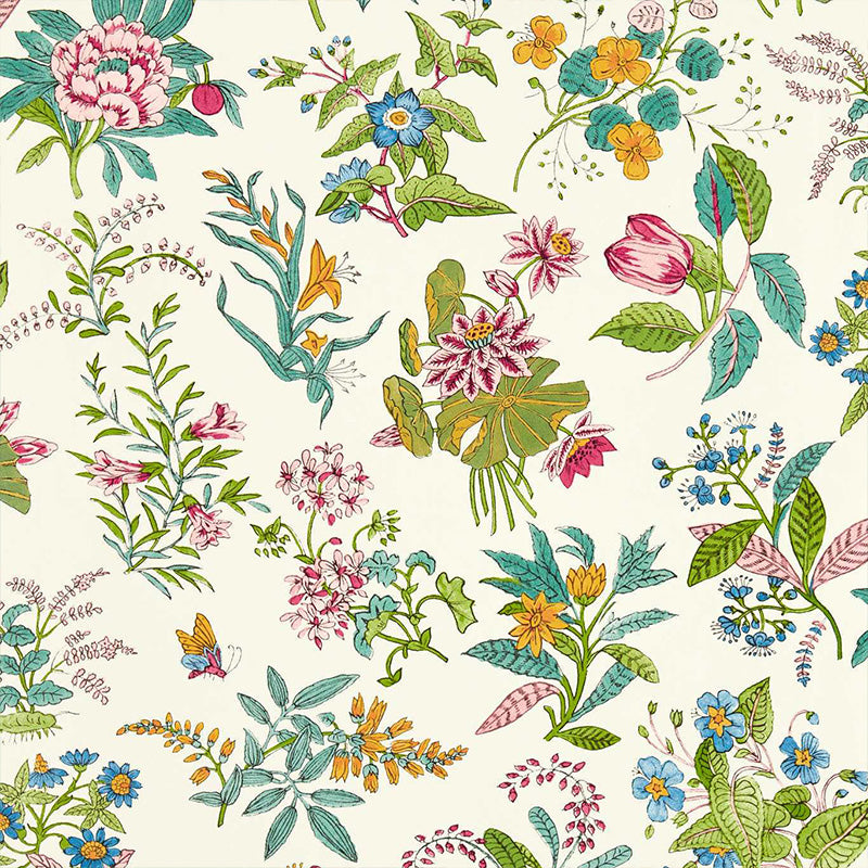 Carta da Parati “WOODLAND FLORAL PERIDOT/RUBY/PEARL” | HARLEQUIN