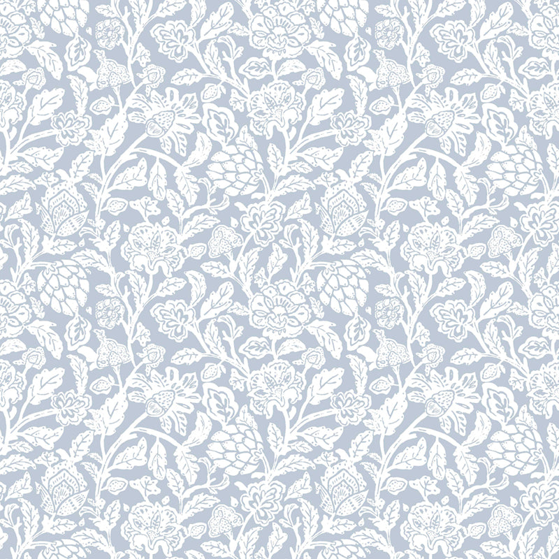 Carta da parati "Artichoke Fantasy Light Blue" a metraggio o rotolo