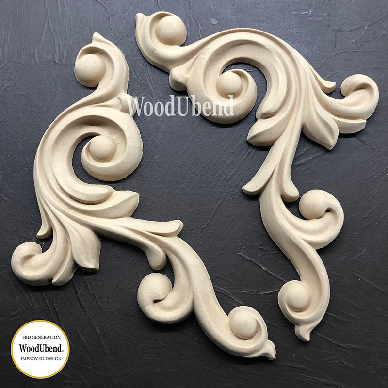 Coppia di Fregi Decorativi "Liberty Maxi", WoodUbend