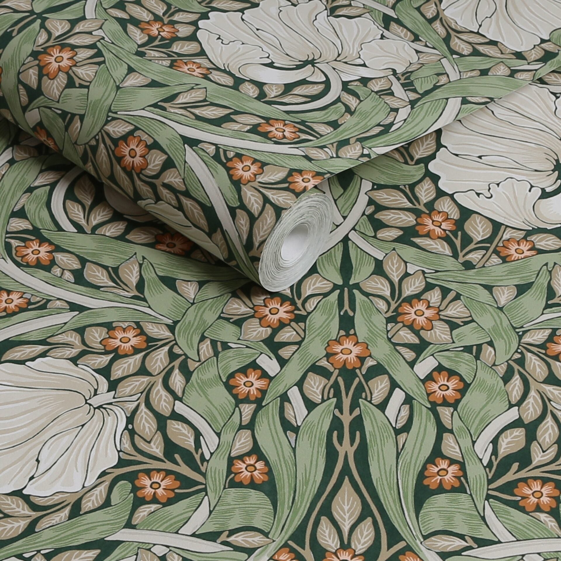 Carta da Parati "Pimpernel Green" Morris at home