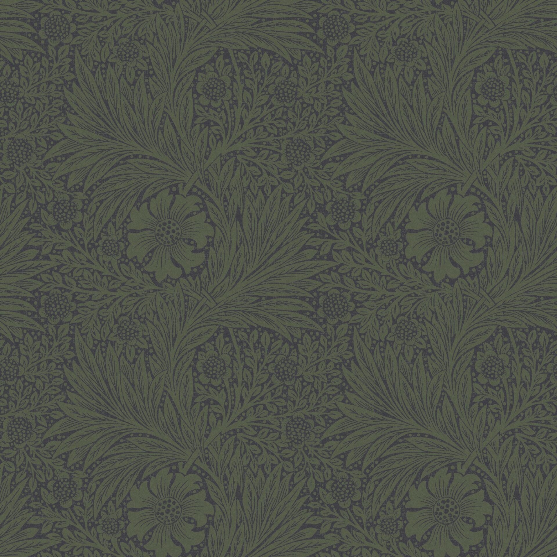 Carta da Parati "Marigold Fibrous Green" Morris at home