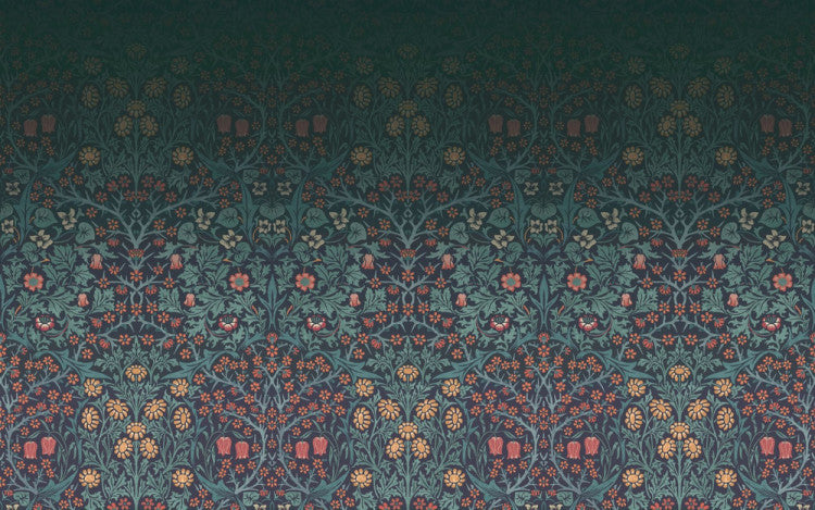 Carta da parati "Blackthorn Mural Blu" - Morris at home