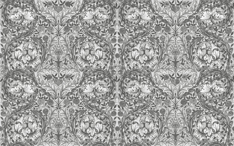 Carta da parati "African Marigold Grigio" - Morris at home