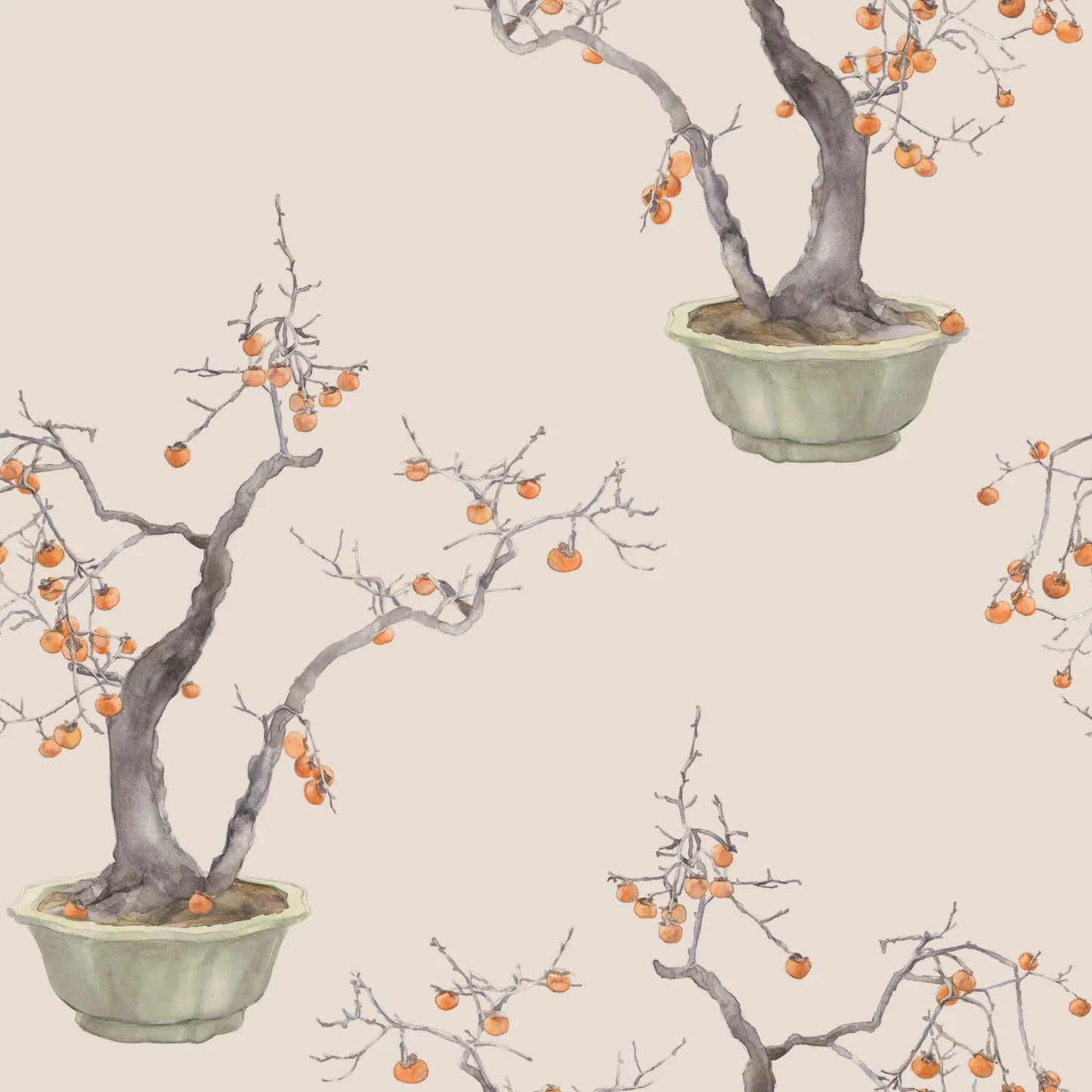 Carta da parati "Kaki Persimmon beige caldo" - YOKU | COLE&SON