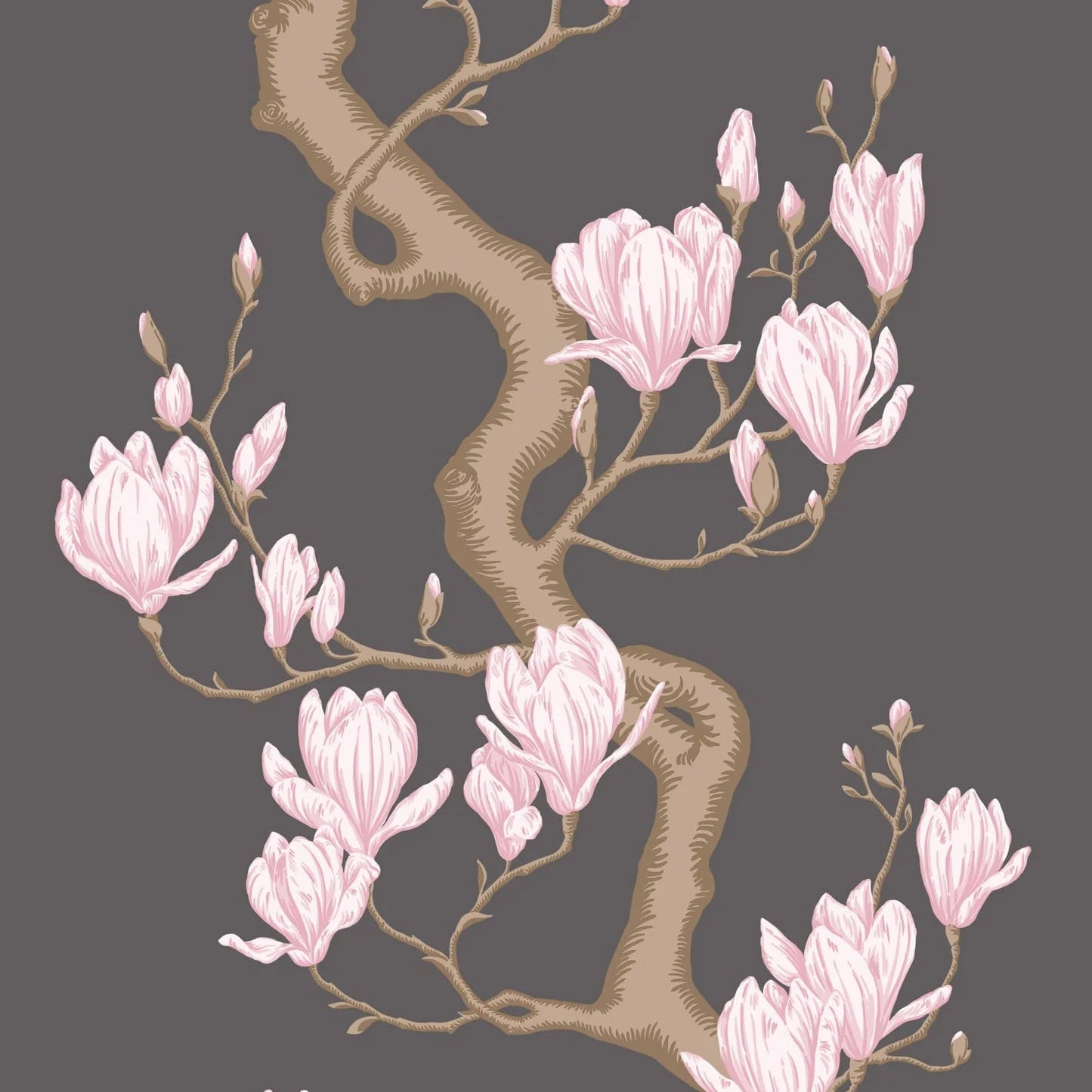 Carta da Parati “Magnolia Tree fondo grigio" | COLE & SON CLASSICS VOL. 2