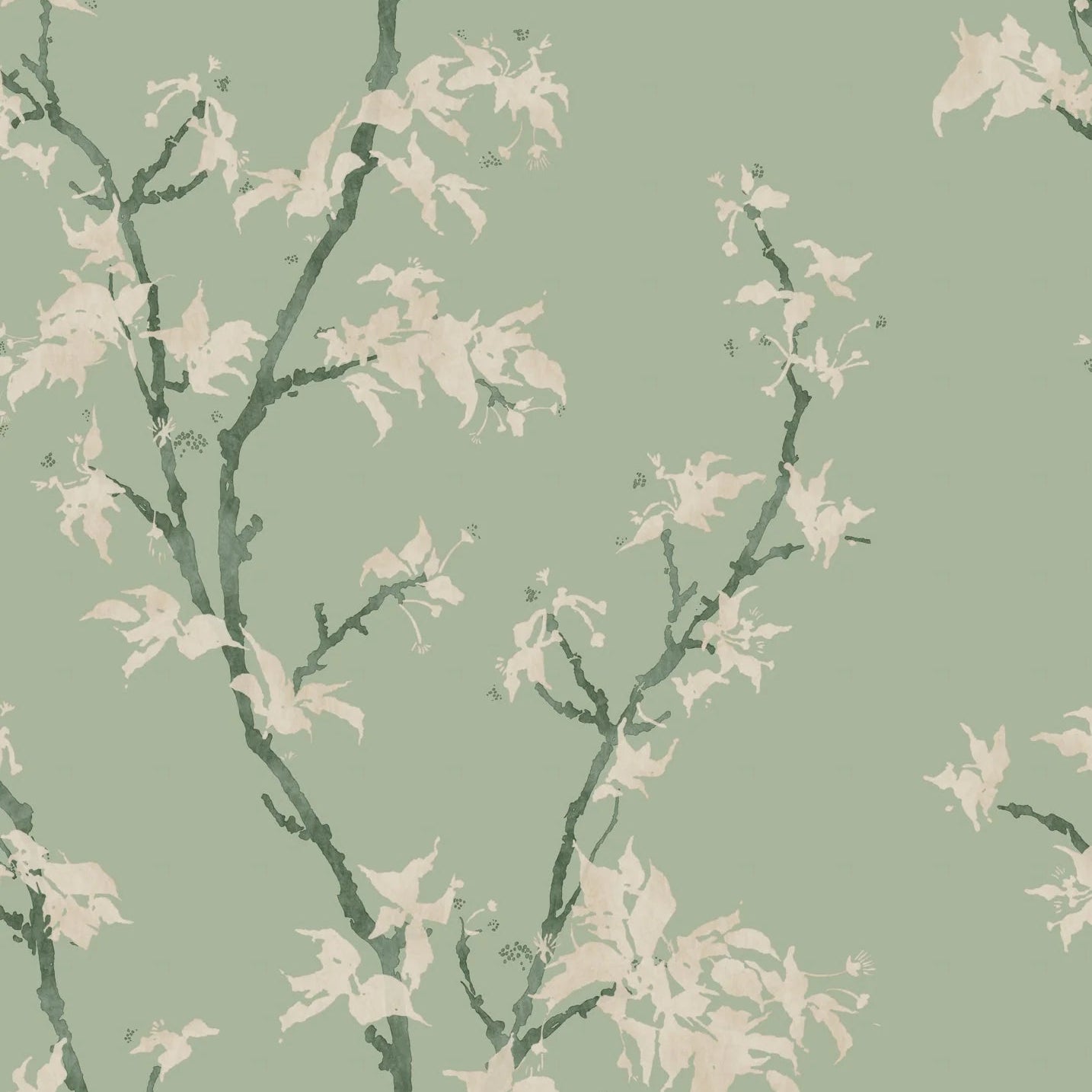 Carta da Parati “Chinese Branch fondo verde" | COLE & SON CLASSICS VOL. 2