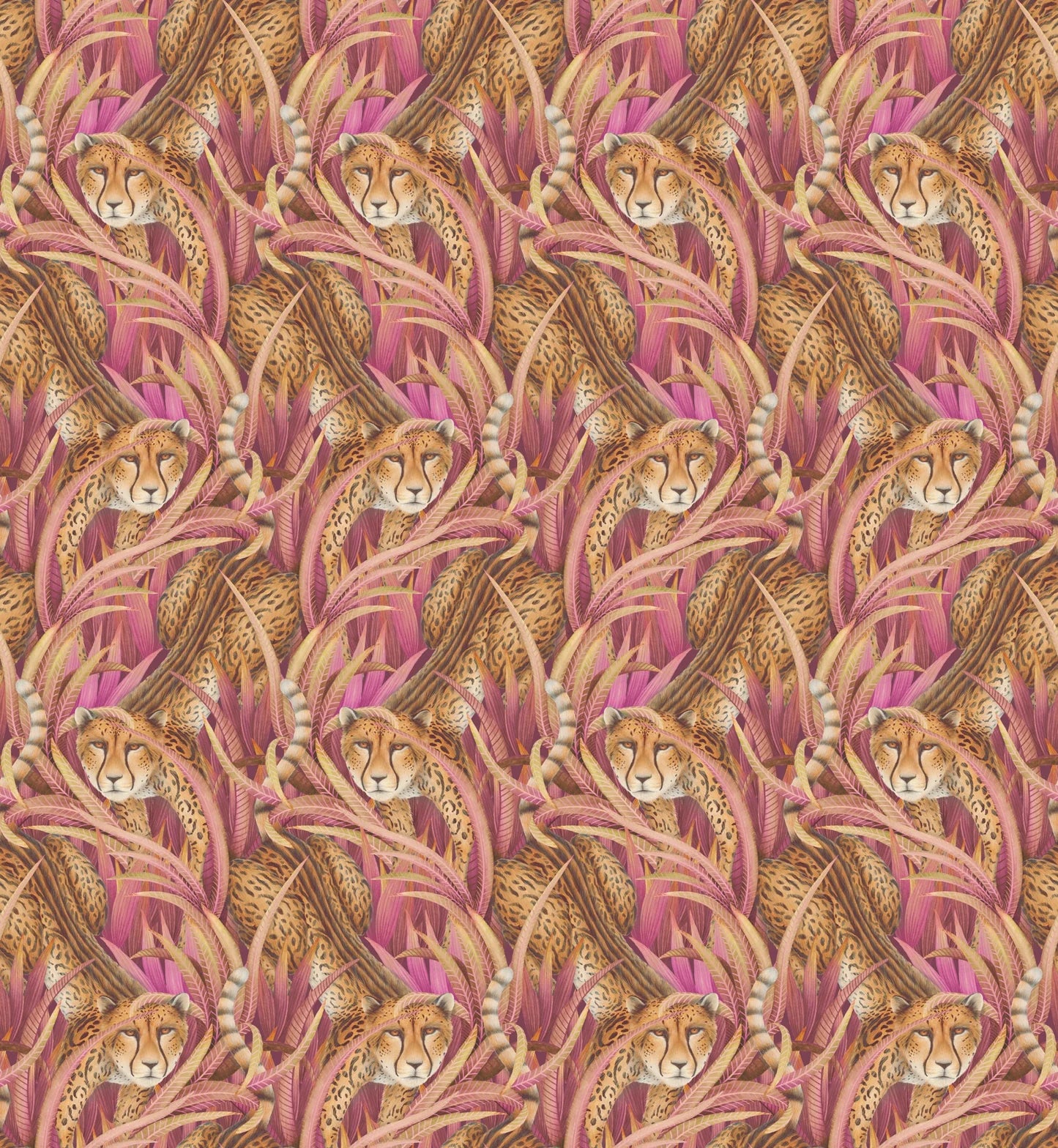 Carta da Parati “Cheetah Prowl magenta" | COLE & SON ARDMORE BAOBAB