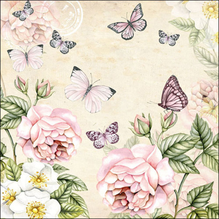 Tovaglioli Napkin 33 Botanical cream FSC Mix