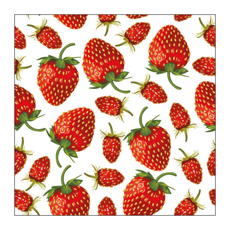 Tovaglioli "Fragole" - Pacco Da 20
