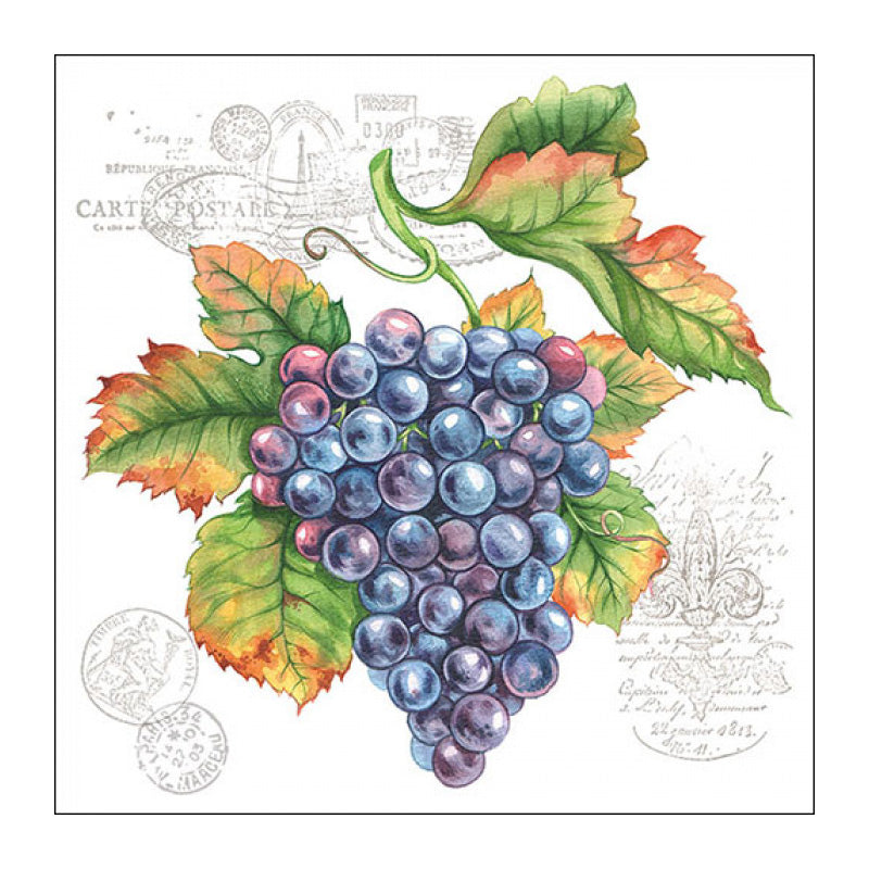 Tovaglioli "Uva" - Pacco Da 20