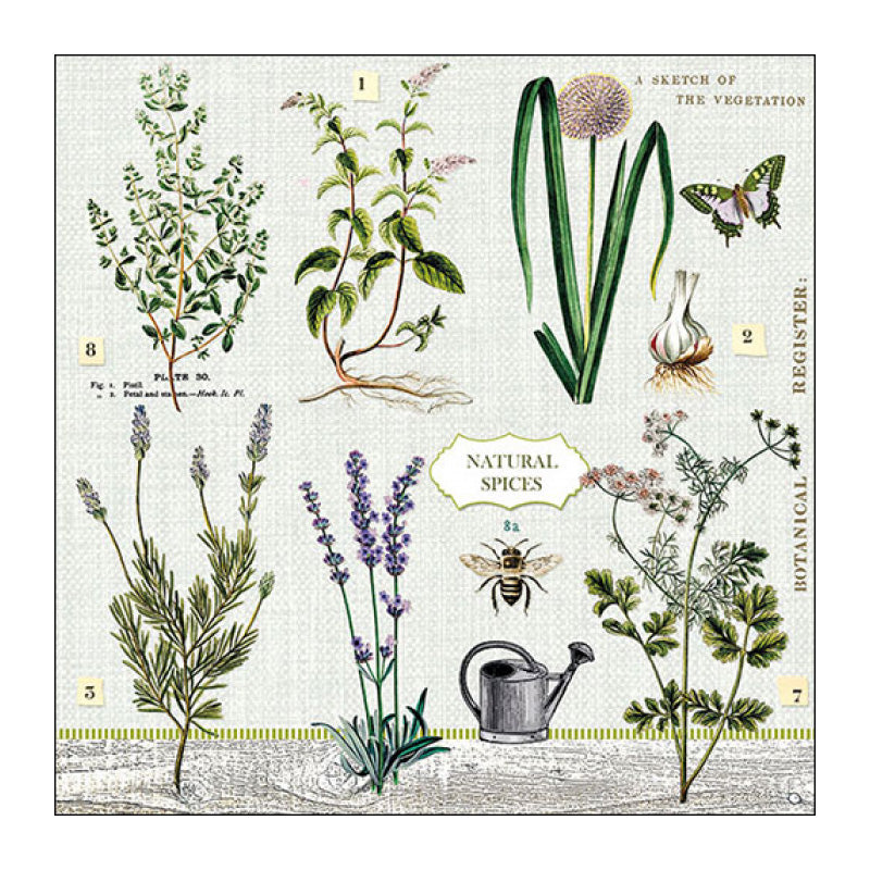 Tovaglioli "Piante" - Pacco Da 20