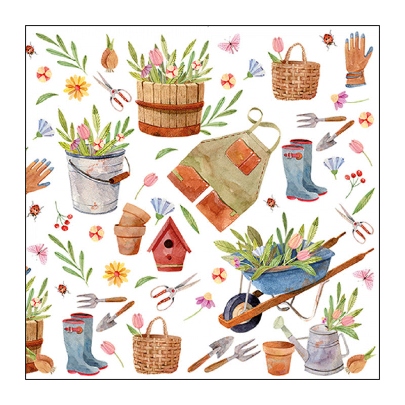 Tovaglioli "Giardinaggio" - Pacco Da 20