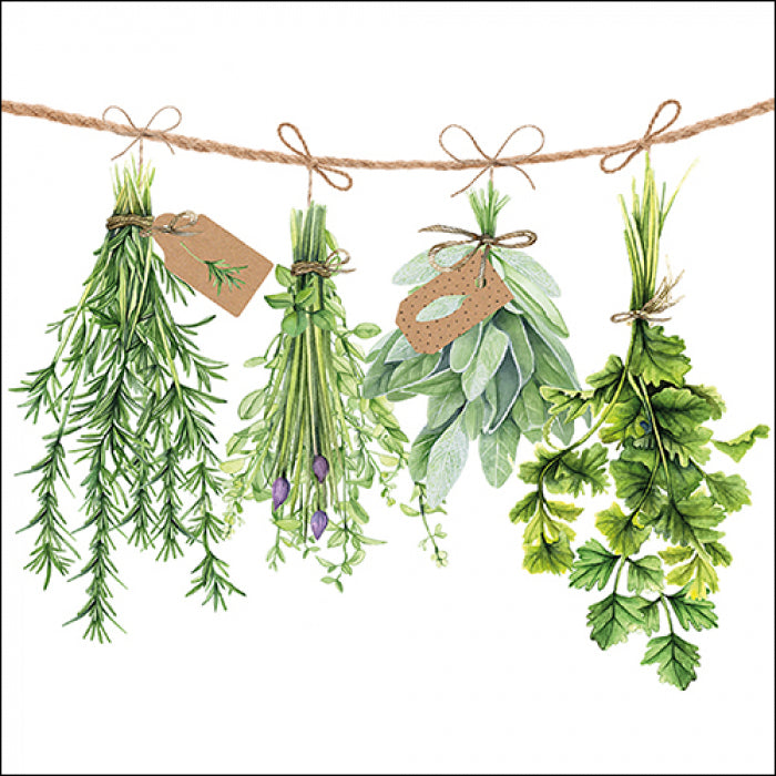 Tovaglioli in carta "Fresh herbs" - pacco da 20
