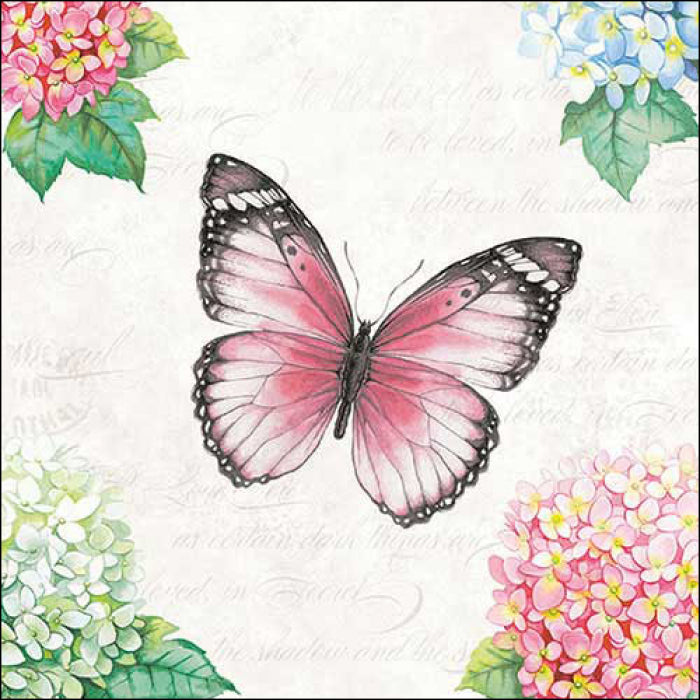 Tovaglioli Napkin 33 Butterfly poem FSC Mix