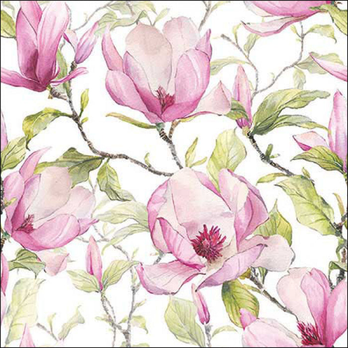 Tovaglioli in carta "Blooming magnolia " - pacco da 20
