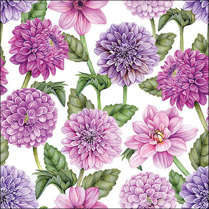 Tovaglioli Napkin 33 Dahlias in bloom FSC Mix