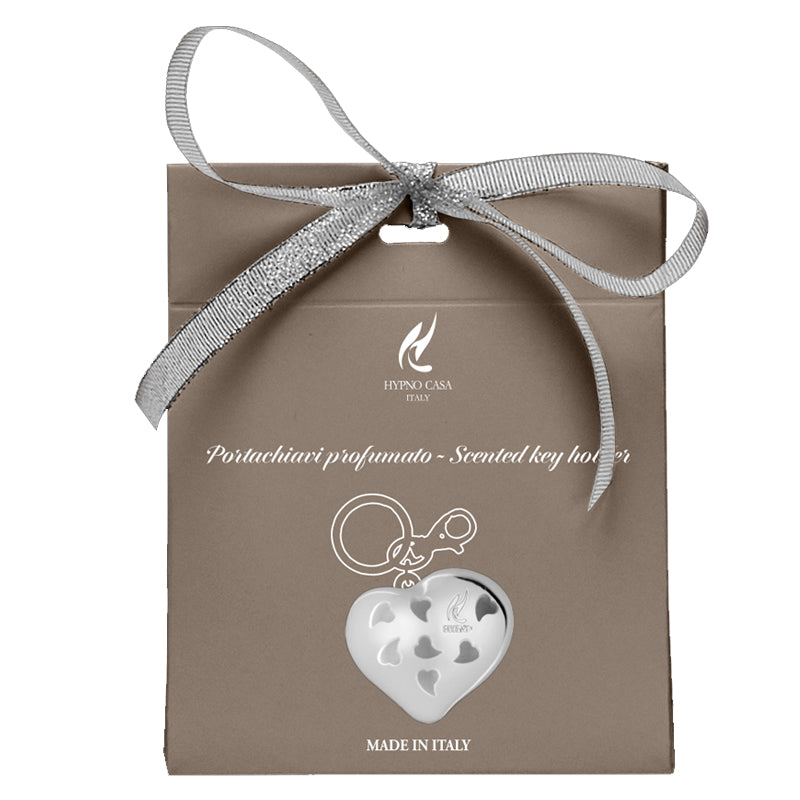 Portachiavi Profumato - Argento - Cuore di Bergamotto - Hypno Casa