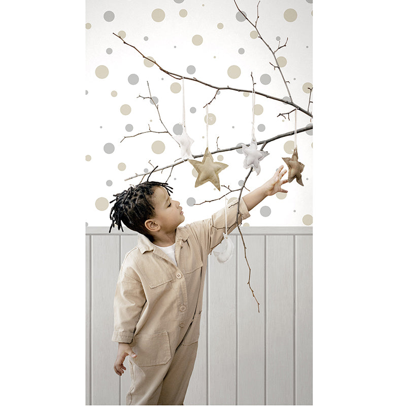 Carta da parati "Big Pois Rosa" a metraggio o rotolo