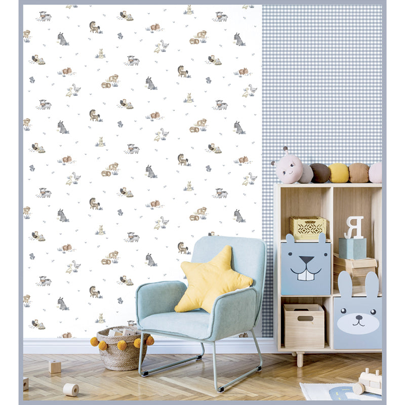 Carta da parati "Country Squares Sable" a metraggio o rotolo