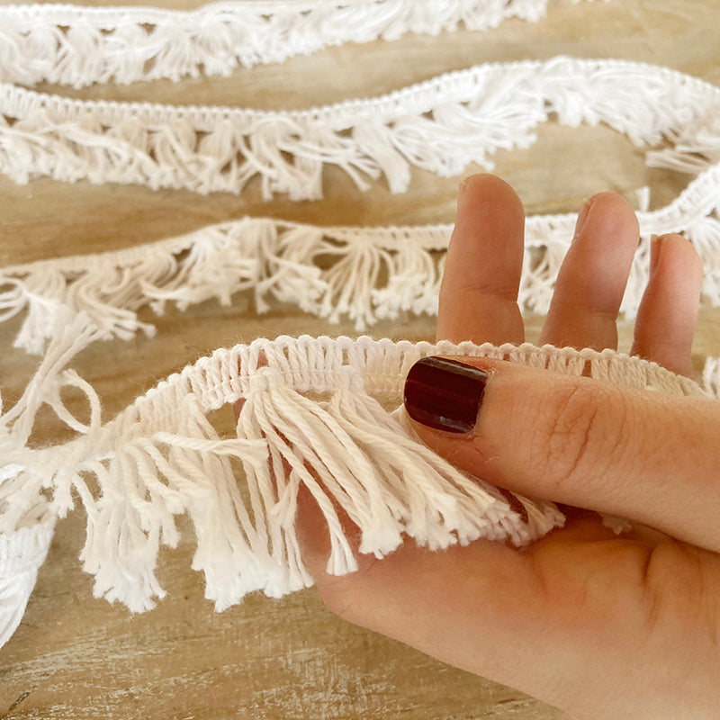 Bordo "Nappine Bianco Ottico" Passamaneria Italiana - 3,5 cm