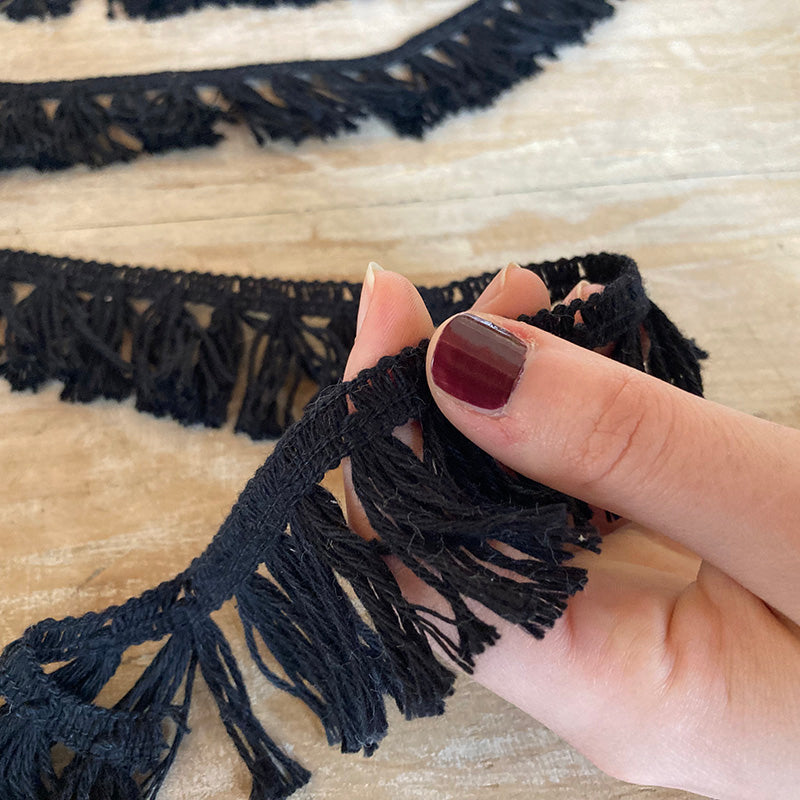 Bordo "Nappine Nero" Passamaneria Italiana - 3,5 cm