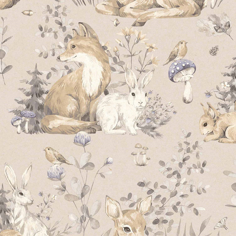 Carta da parati "Bosco - Viola", a metraggio o rotolo