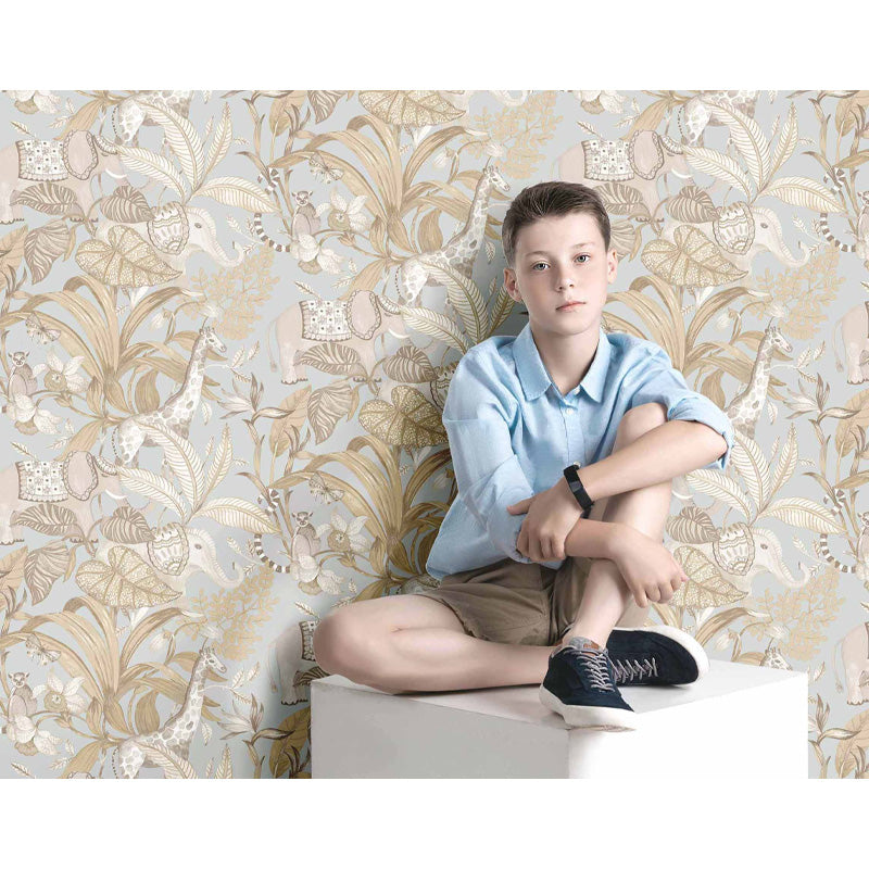 Carta da parati "Savana - Grigio", a metraggio o rotolo