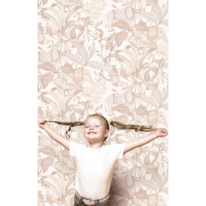 Carta da parati "Savana - Rosa", a metraggio o rotolo