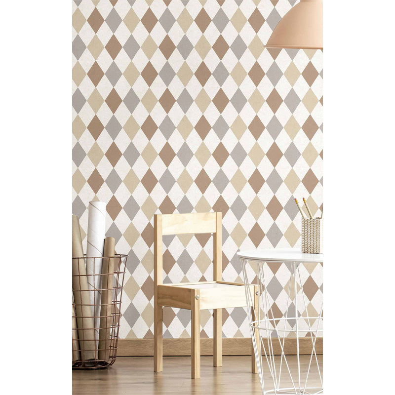 Carta da parati "Rombi - Rosa", a metraggio o a rotolo