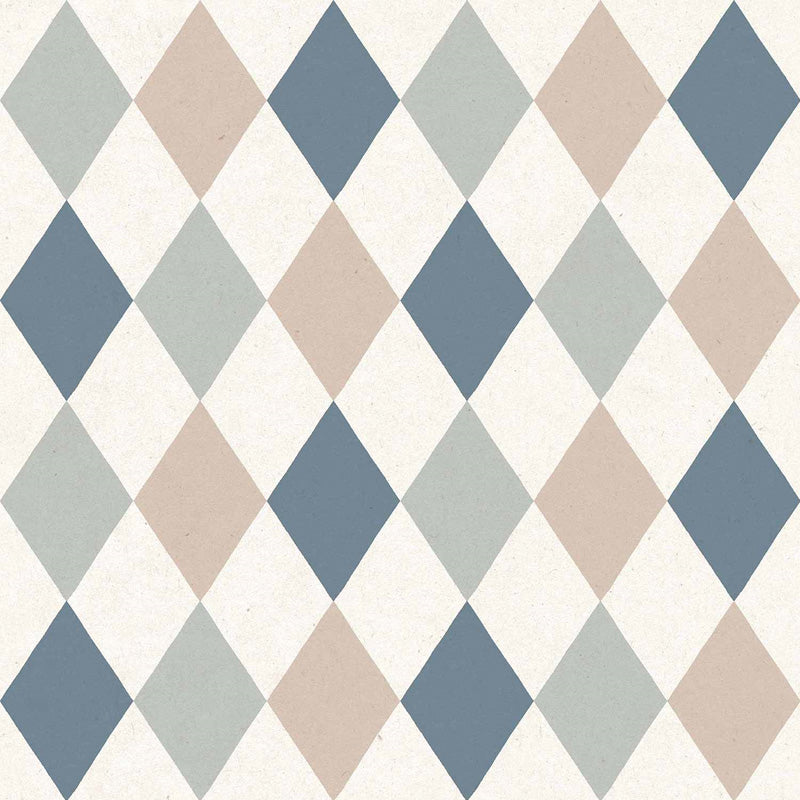 Carta da parati "Rombi - Azzurro", a metraggio o a rotolo