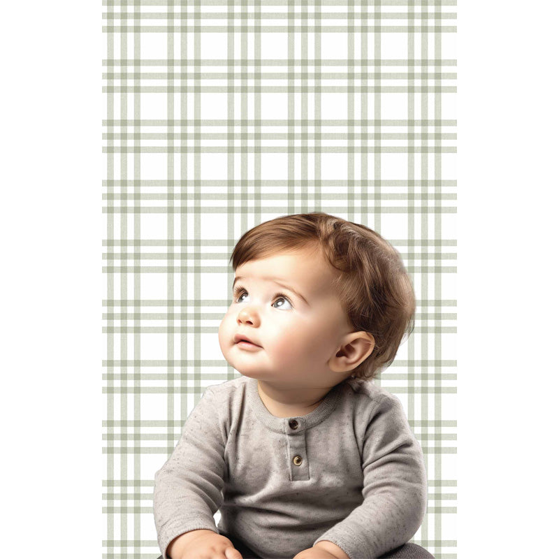 Carta da parati "Scozzese - Verde", a metraggio o rotolo