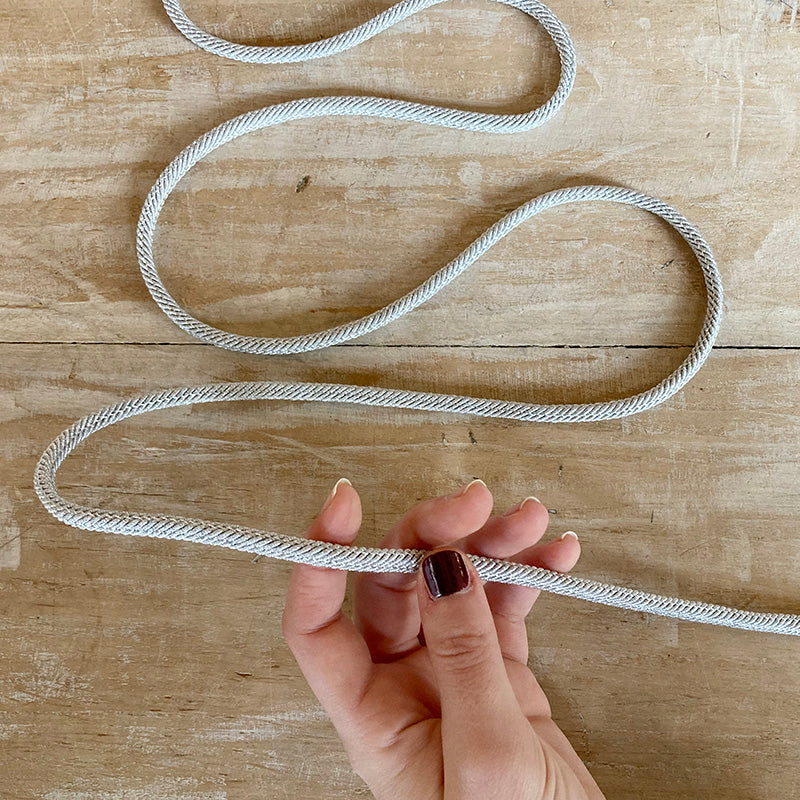 Cordone "Tubolare Argento" Passamaneria Italiana - 0,7 cm