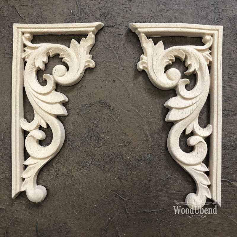 Coppia di Fregi Decorativi "Angolo Small", WoodUbend