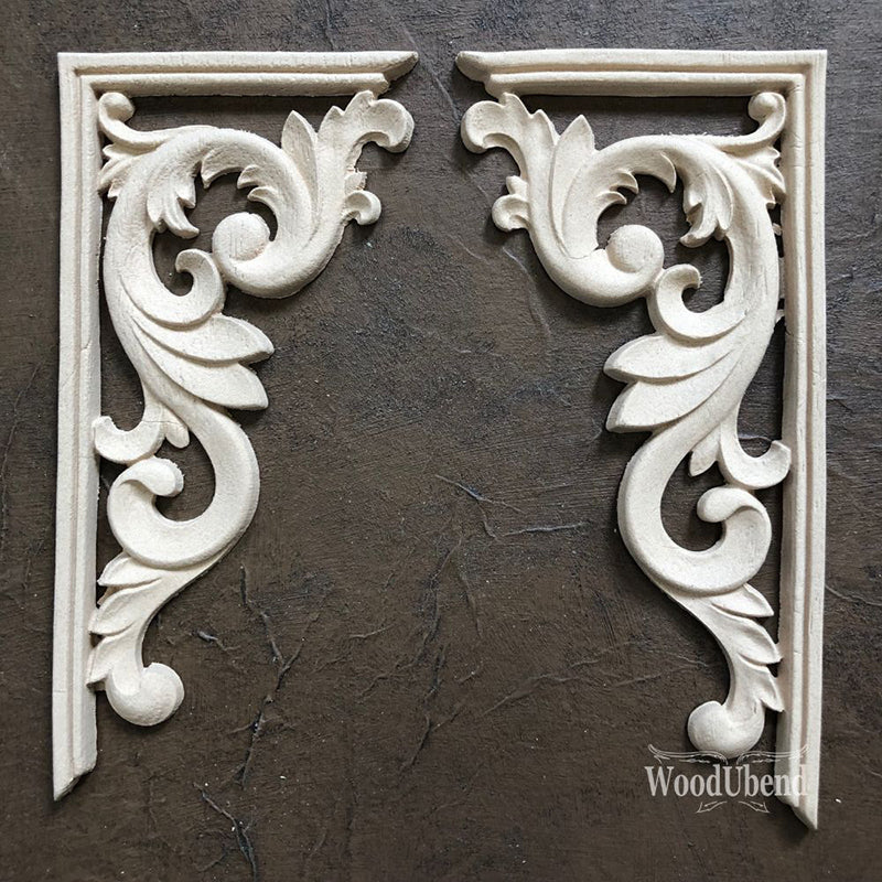 Coppia di Fregi Decorativi "Angolo Big", WoodUbend