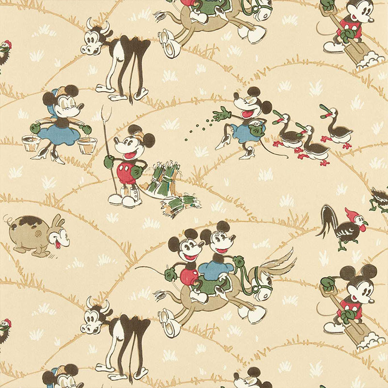 CARTA DA PARATI "MICKEY AT THE FARM BUTTERSCOTCH" - Disney x HOME - Sanderson