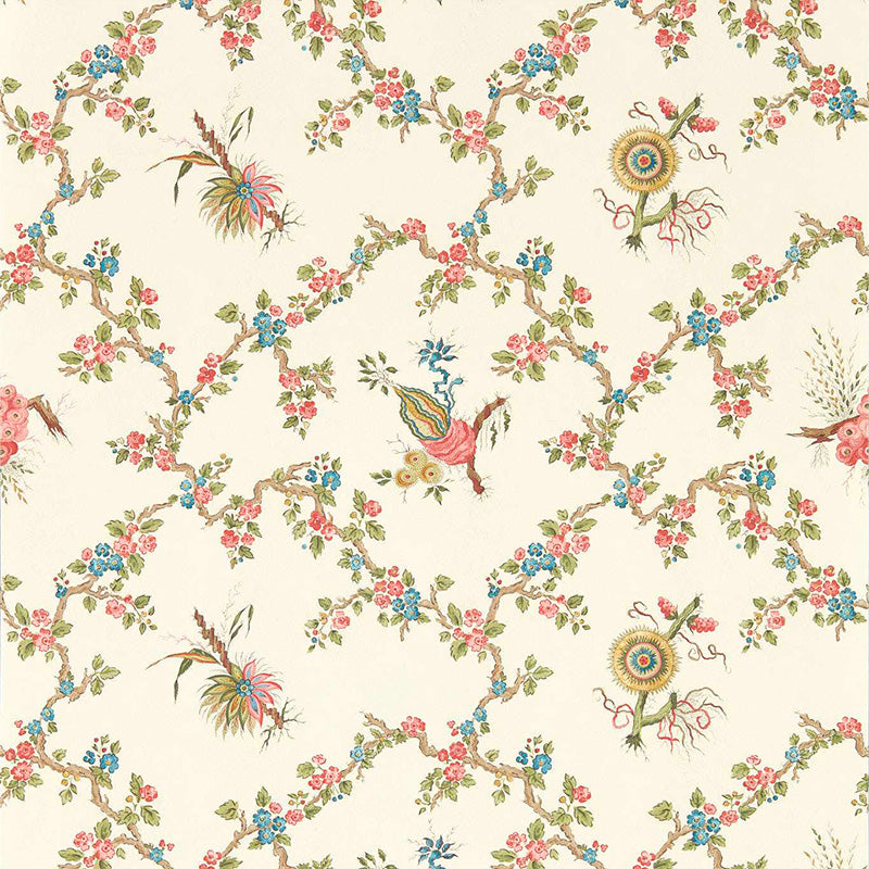 Carta da parati "TRELLIAGE RASPBERRY/STONE" - SANDERSON