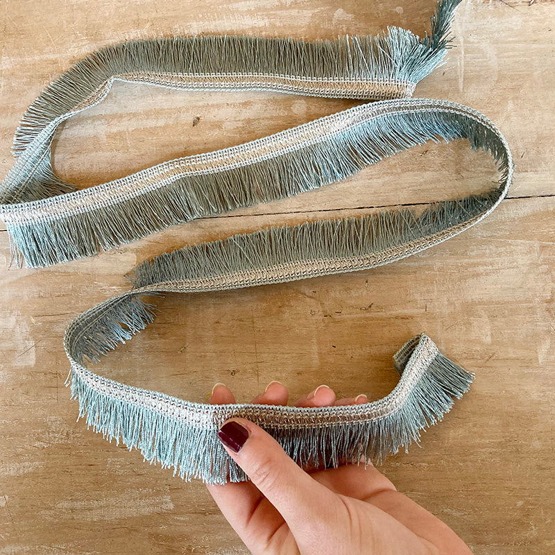 Frange "Grigio freddo e Argento" Passamaneria Italiana - 3,5 cm