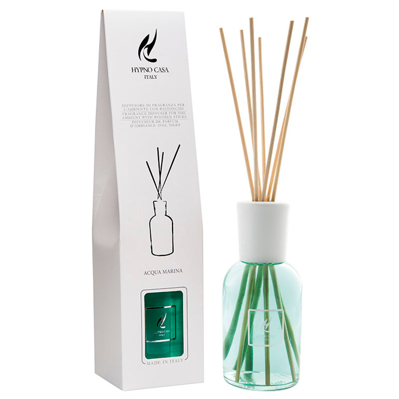 Profumatore "Acqua Marina" Diffusore a bastoncino, Hypno Casa, 250 ml